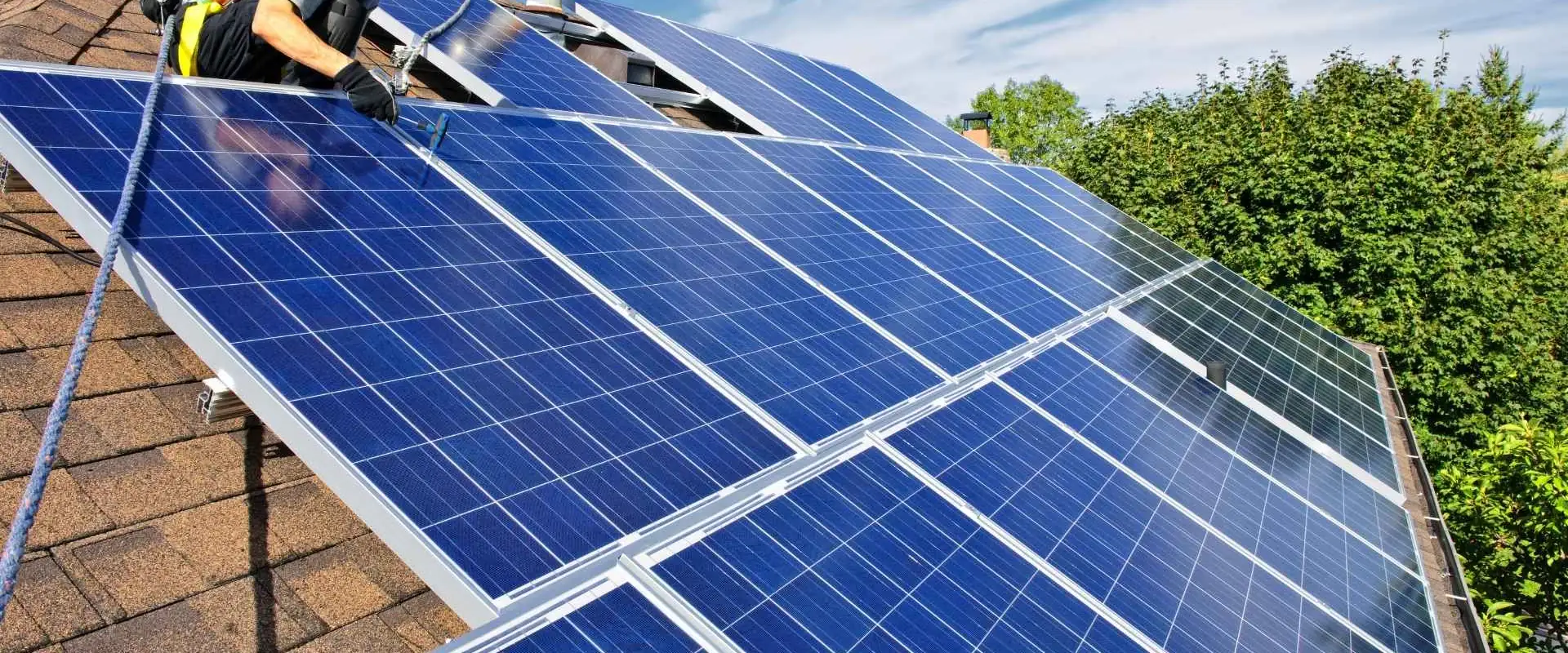 Solar panels on a New York rooftop