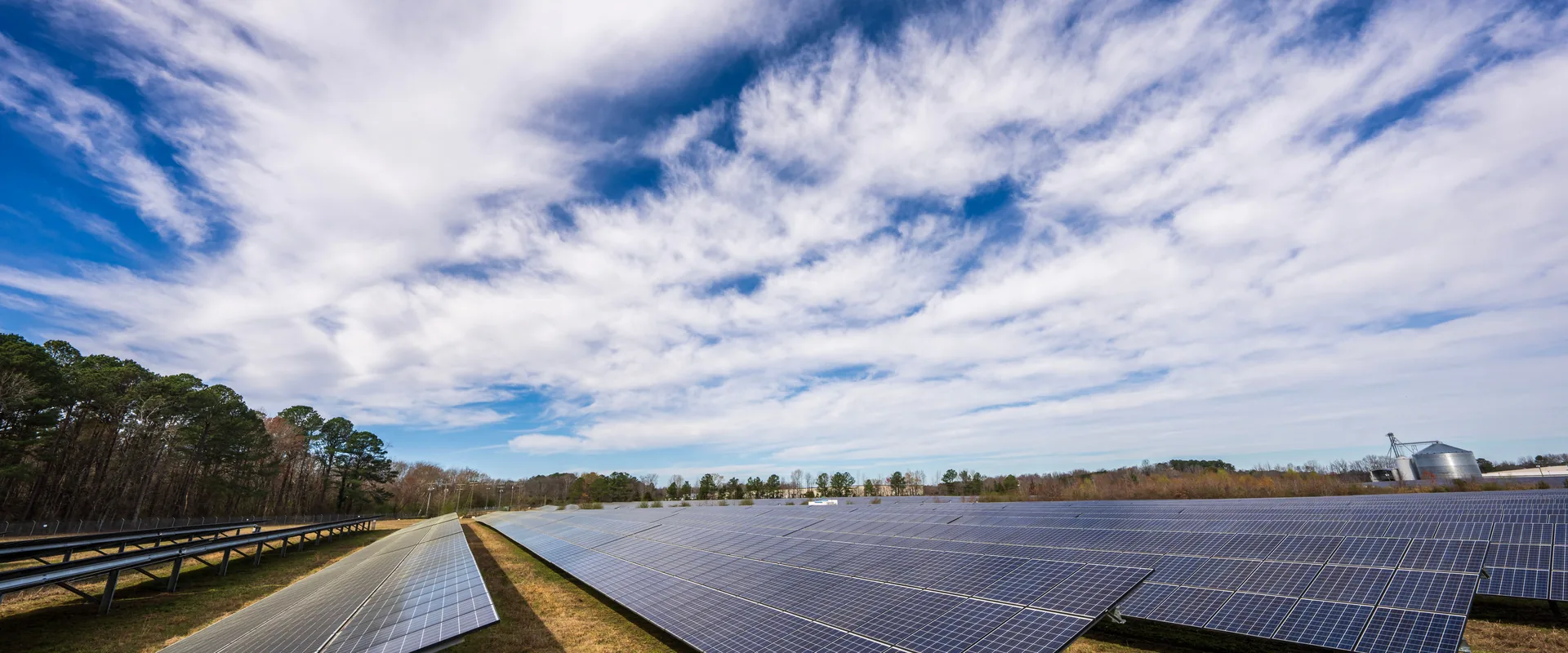Solar panels against a clear blue sky